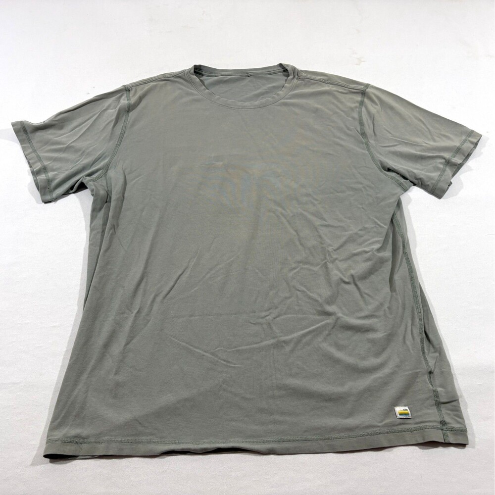 Vuori T-shirt Mens Gray Pima Cotton Soft Tuvalu Crew Basic Tee V101 Gym Sz 2XL